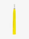 Alexander Mcqueen Leather Tassel Charm In Yellow