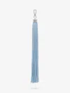 Alexander Mcqueen Leather Tassel Charm In Blue