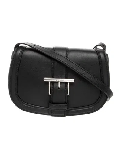 Pre-owned Alexander Mcqueen Leather T-bar Crossbody Bag W/ Tags In Black