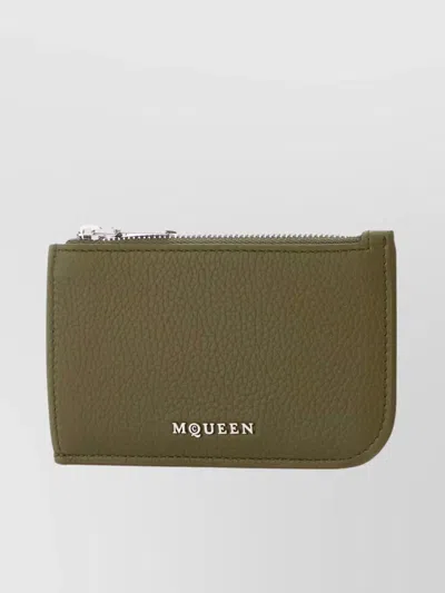 ALEXANDER MCQUEEN LEATHER TEXTURED CARD HOLDER
