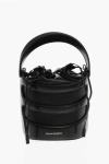 Alexander Mcqueen Leather The Rise Bucket Bag With Removable Shoulder Strap In Black