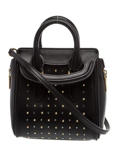 Pre-owned Alexander Mcqueen Leather Top Handle Bag In Black