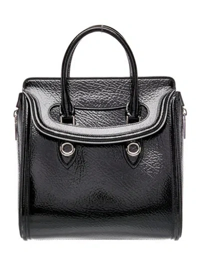 Pre-owned Alexander Mcqueen Leather Top Handle Bag In Black