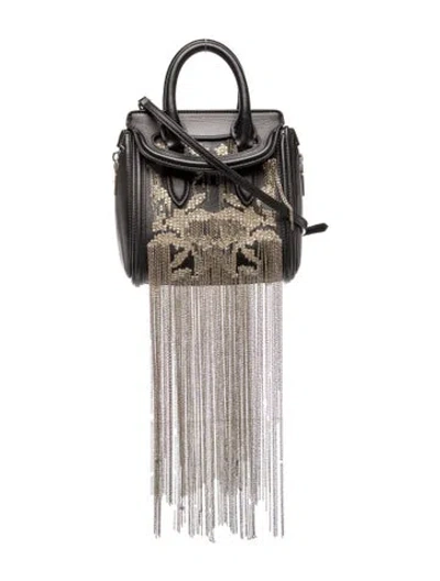 Pre-owned Alexander Mcqueen Leather Top Handle Bag In Black