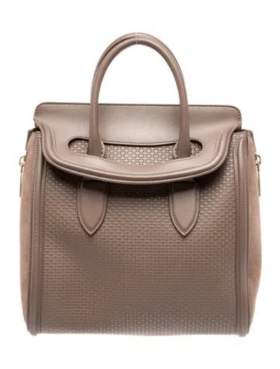 Pre-owned Alexander Mcqueen Leather Top Handle Bag In Brown