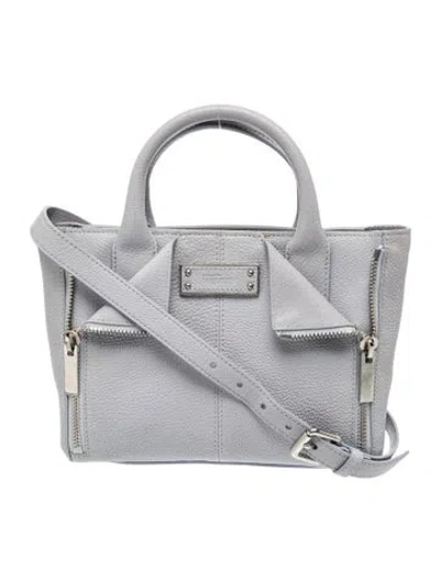 Pre-owned Alexander Mcqueen Leather Top Handle Bag In Gray