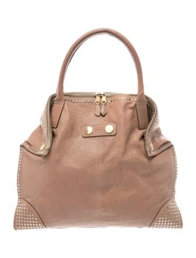 Pre-owned Alexander Mcqueen Leather Top Handle Bag In Neutral