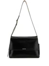 Alexander Mcqueen Black Leather The Slouch Crossbody Bag In Black
