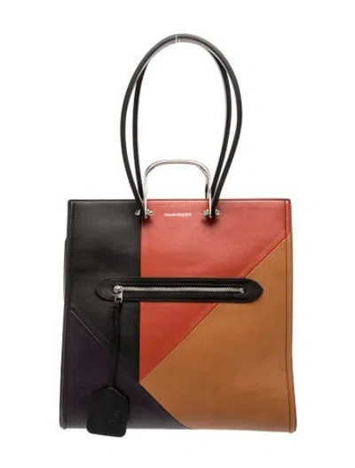 Pre-owned Alexander Mcqueen Leather Tote In Brown
