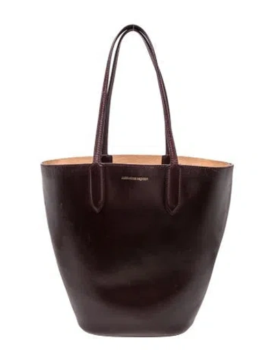 Pre-owned Alexander Mcqueen Leather Tote In Brown