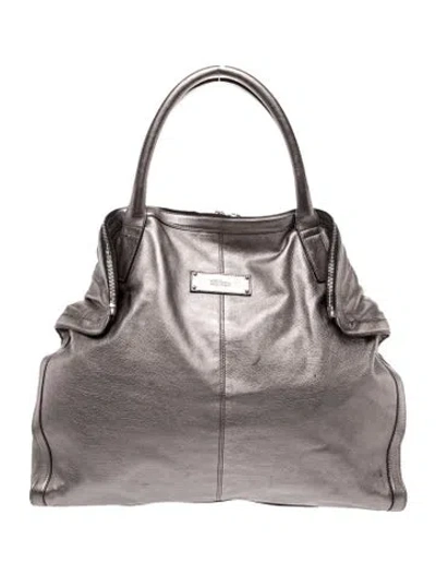 Pre-owned Alexander Mcqueen Leather Tote In Gray