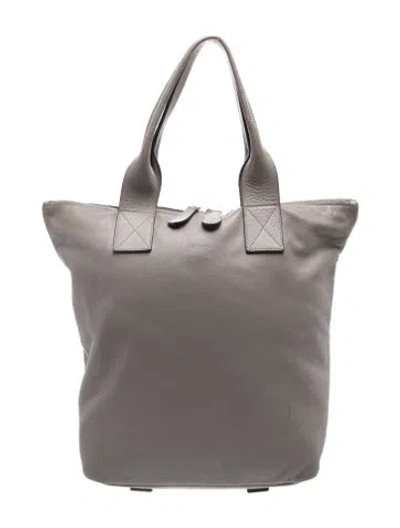 Pre-owned Alexander Mcqueen Leather Tote In Gray