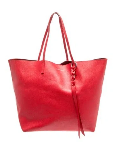 Pre-owned Alexander Mcqueen Leather Tote In Red