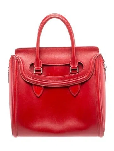 Pre-owned Alexander Mcqueen Leather Tote In Red