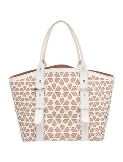 Pre-owned Alexander Mcqueen Leather Tote In White