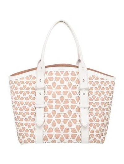 Pre-owned Alexander Mcqueen Leather Tote In White
