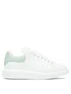 Alexander Mcqueen Leather Sneakers With Thick Sole And Perforated Design In White