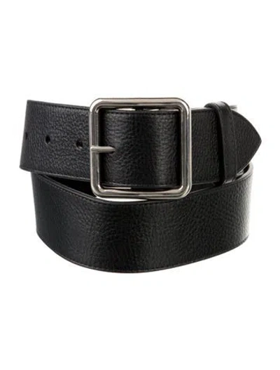 Pre-owned Alexander Mcqueen Leather Waist Belt In Black