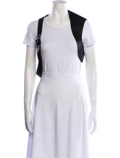 Pre-owned Alexander Mcqueen Leather Waist Belt In Black