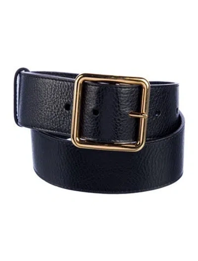 Pre-owned Alexander Mcqueen Leather Waist Belt In Black