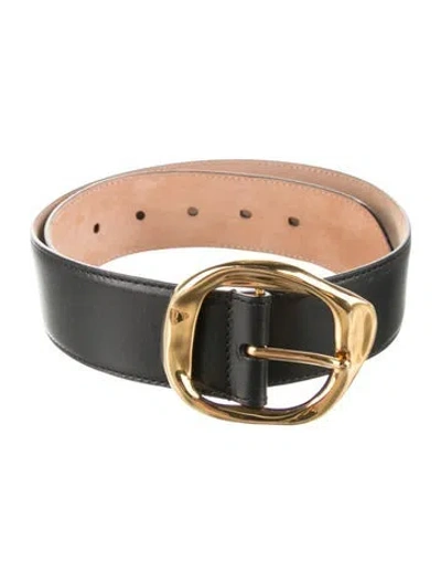 Pre-owned Alexander Mcqueen Leather Waist Belt In Black
