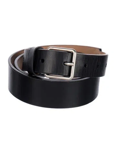 Pre-owned Alexander Mcqueen Leather Waist Belt In Black