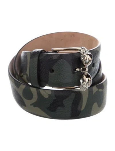 Pre-owned Alexander Mcqueen Leather Waist Belt In Green