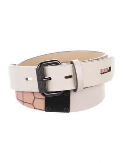 Pre-owned Alexander Mcqueen Leather Waist Belt In Neutral