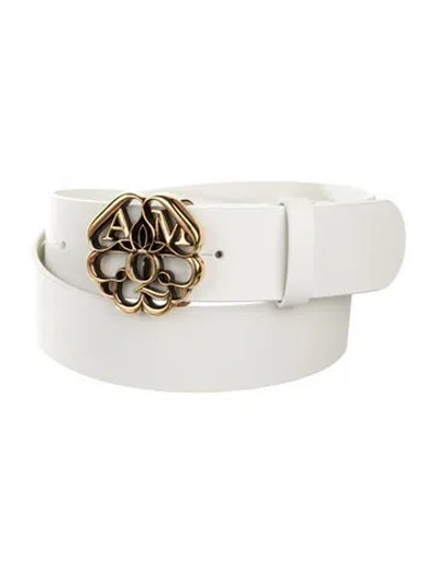Pre-owned Alexander Mcqueen Leather Waist Belt In Neutrals