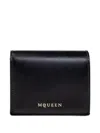 Alexander Mcqueen Logo Snap Button Cardholder Slots In Black