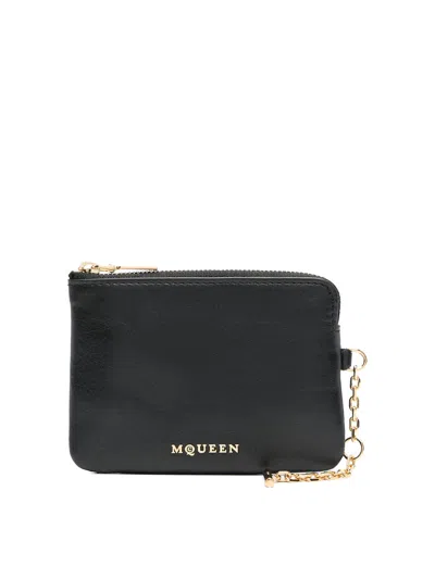 Alexander Mcqueen Leather Wallet In Black