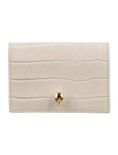Pre-owned Alexander Mcqueen Leather Wallet In Neutral