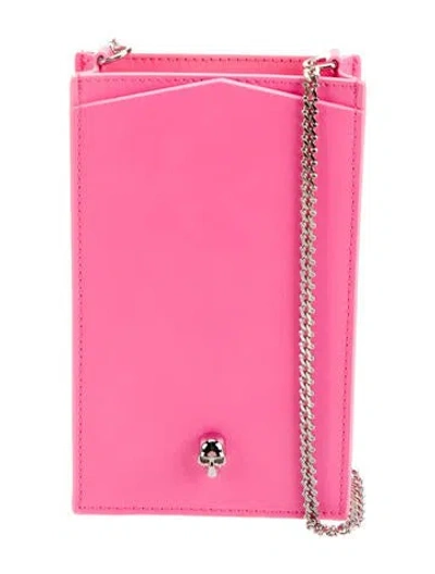 Pre-owned Alexander Mcqueen Leather Wallet In Pink