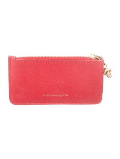 Pre-owned Alexander Mcqueen Leather Wallet In Red