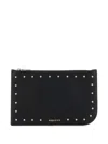 Alexander Mcqueen Leather Wallet In Schwarz