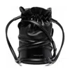 Alexander Mcqueen Leather-wrap Bucket Bag In Black