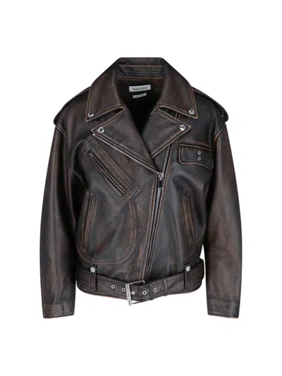 ALEXANDER MCQUEEN LEATHER ZIP JACKET