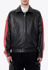 Alexander Mcqueen Leather Zip-up Biker Jacket In Black