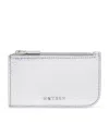 Alexander Mcqueen Leather Zip-up Sling Card Holder In Black
