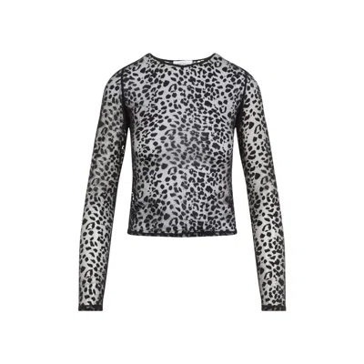 ALEXANDER MCQUEEN ALEXANDER MCQUEEN LEOPARD DEVORÉ TOP