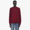 Alexander Mcqueen Wool-blend Leopard Print Sweater In Red