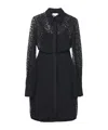 Alexander Mcqueen Leopard Print Burnt Flower Shirt Skirt In Black