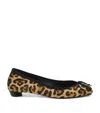 Alexander Mcqueen Printed Calf-hair Armadillo Ballerinas In Brown
