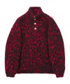 Alexander Mcqueen Leopard Print Fleece Jacket Jackets In Black
