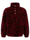 Alexander Mcqueen Leopard Print Fleece Jacket Jackets