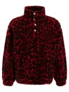 Alexander Mcqueen Leopard Print Fleece Jacket Jackets