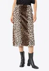 Alexander Mcqueen Leopard Print Midi Pencil Skirt