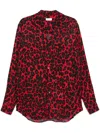 Alexander Mcqueen Leopard-print Shirt In Red