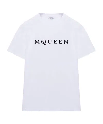 Alexander Mcqueen Letter T-shirt In White