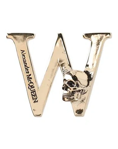 Alexander Mcqueen "letter "w" Sneaker Charm" Woman Bag Accessories & Charms Gold Size - Brass